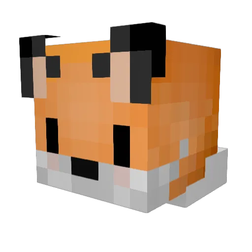 Inomata37 Minecraft avatar head, 3D render