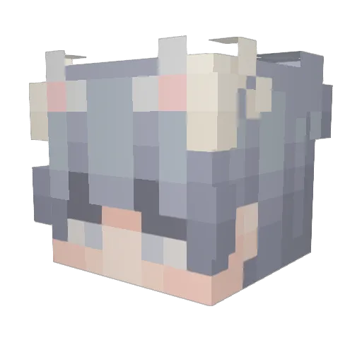 Inorine Minecraft avatar head, 3D render