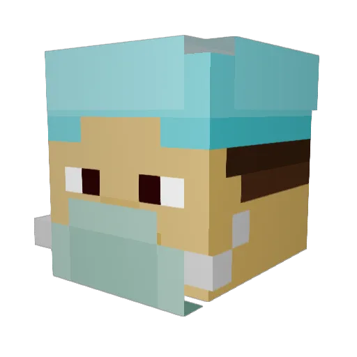 Inorry Minecraft avatar head, 3D render