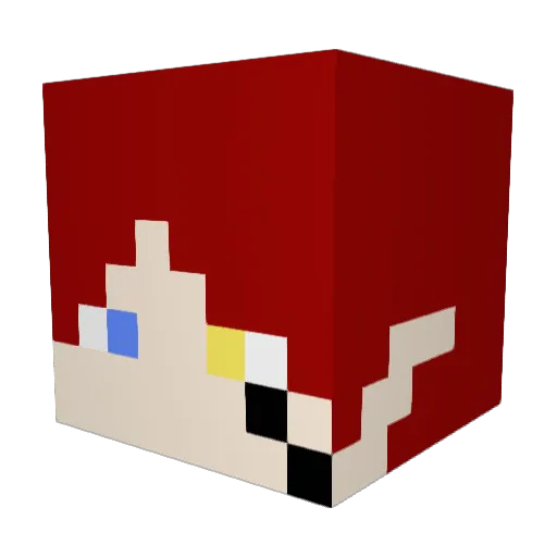 Inoseuke Minecraft avatar head, 3D render