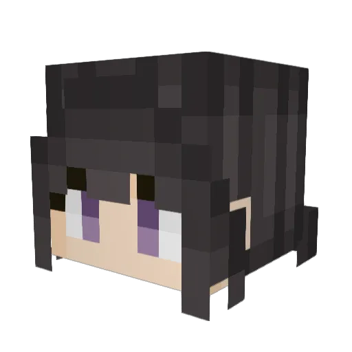 InoueTakina_LR Minecraft avatar head, 3D render