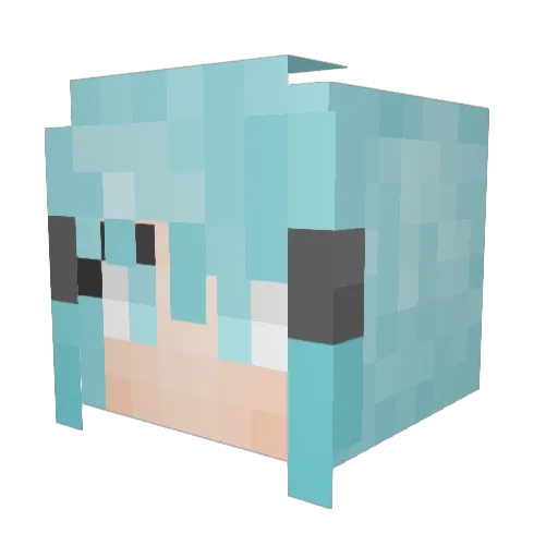 Inouraa Minecraft avatar head, 3D render