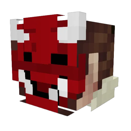 Inozeni Minecraft avatar head, 3D render