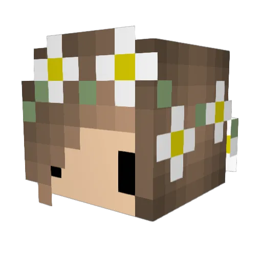 Inpossible_Girl Minecraft avatar head, 3D render
