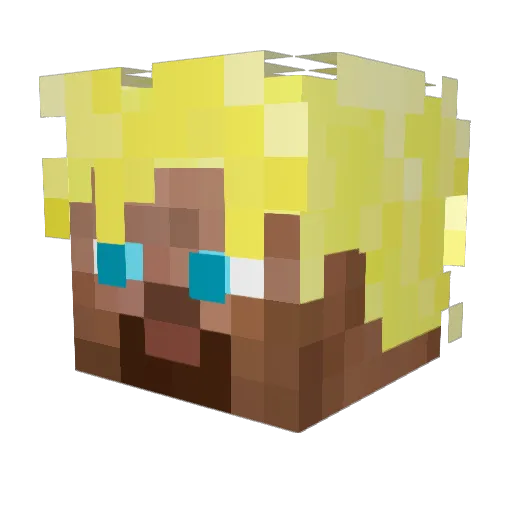 InqBanana Minecraft avatar head, 3D render