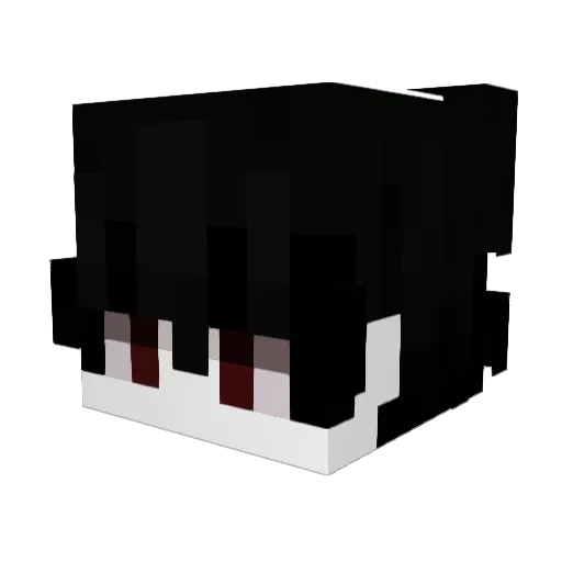 Inquietud Minecraft avatar head, 3D render