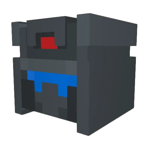 Inqutive Minecraft avatar head, 3D render