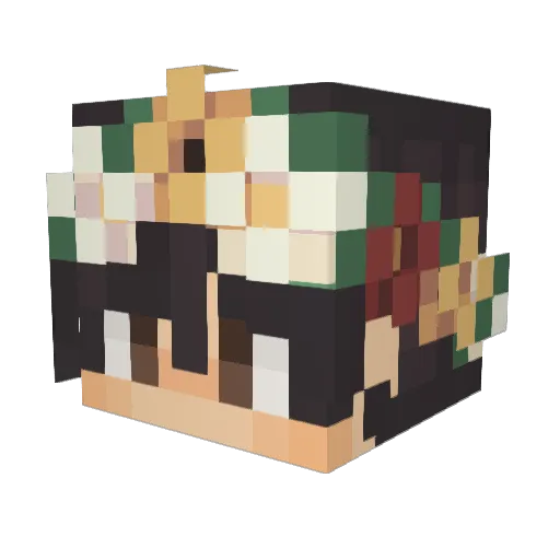 Inressa Minecraft avatar head, 3D render