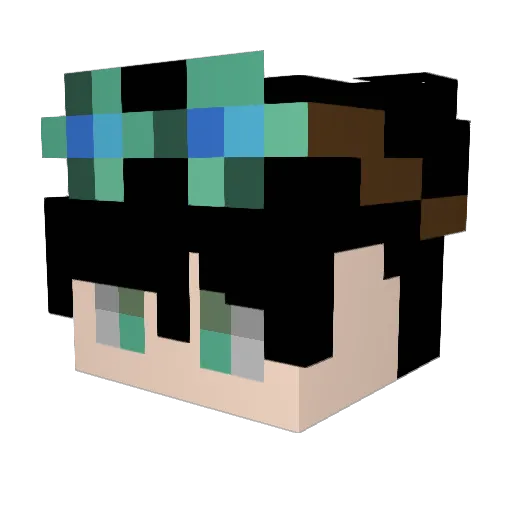 InsJelly Minecraft avatar head, 3D render