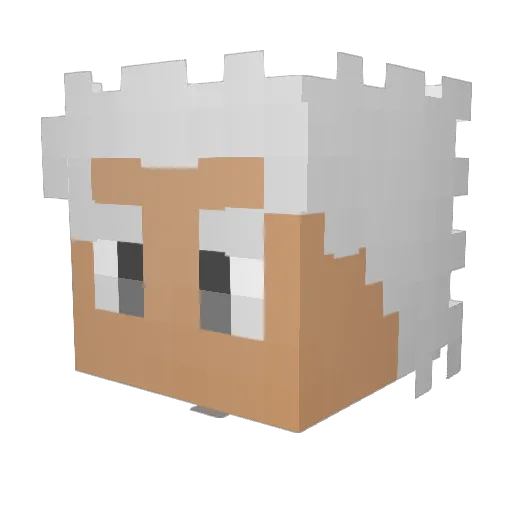 InsaneAtlas Minecraft avatar head, 3D render