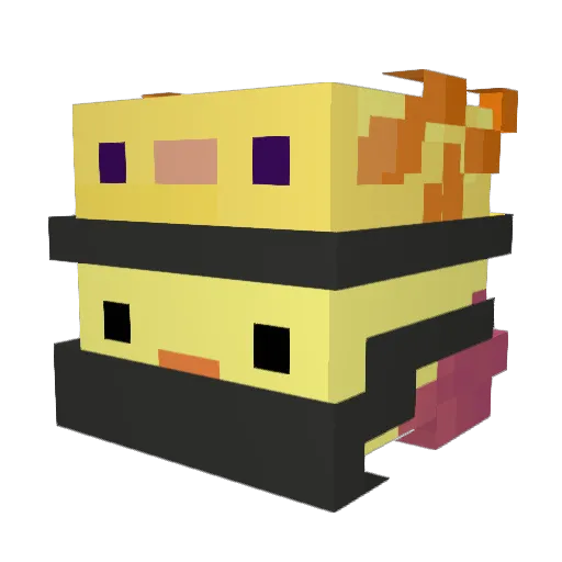 InsaneBedwars Minecraft avatar head, 3D render