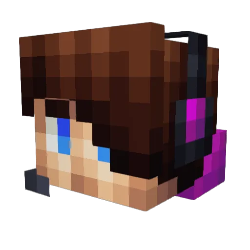 InsaneClownLord Minecraft avatar head, 3D render