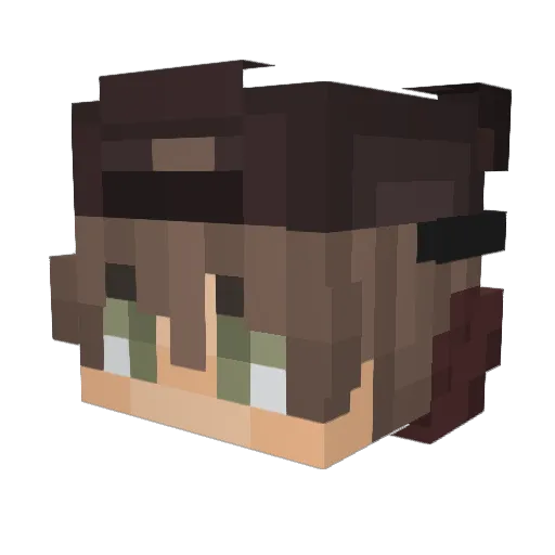 InsaneJules Minecraft avatar head, 3D render