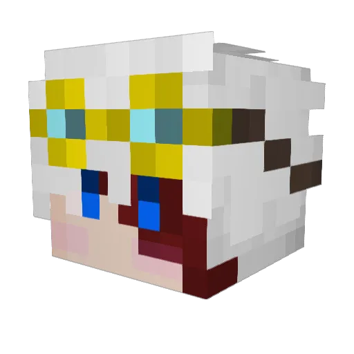 InsaneK7 Minecraft avatar head, 3D render