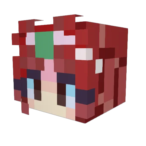 InsaneKitty123 Minecraft avatar head, 3D render