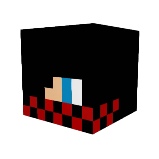 InsaneLiar Minecraft avatar head, 3D render