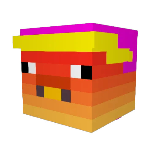 InsaneMaster Minecraft avatar head, 3D render