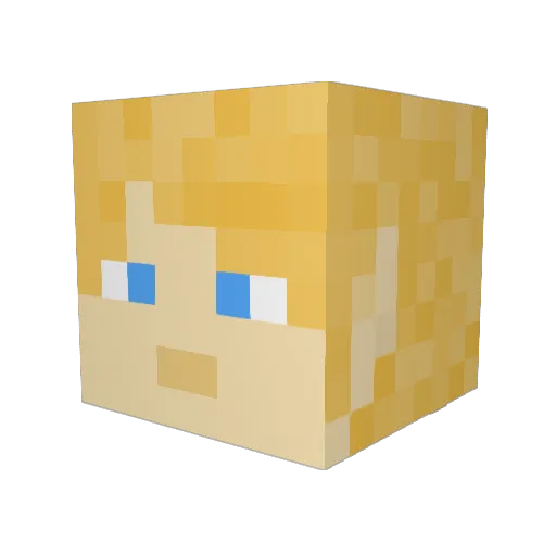 InsaneRunner64 Minecraft avatar head, 3D render