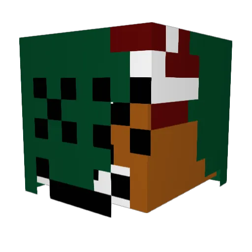 Insane_ELGato Minecraft avatar head, 3D render