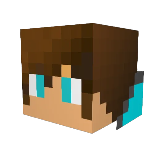 Insane_shadow Minecraft avatar head, 3D render