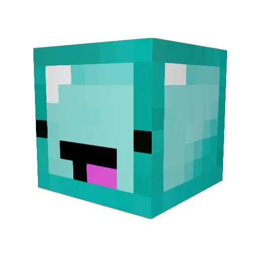 Insanely_Funny_ Minecraft avatar head, 3D render