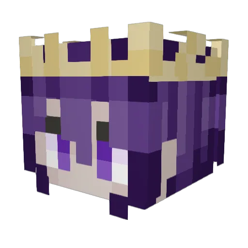 Insanitox Minecraft avatar head, 3D render