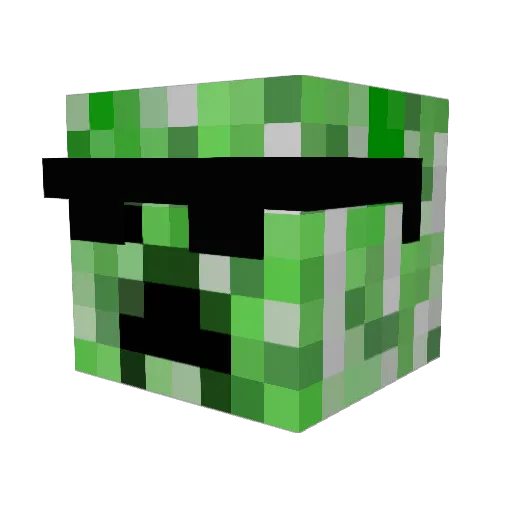Insanity Minecraft avatar head, 3D render