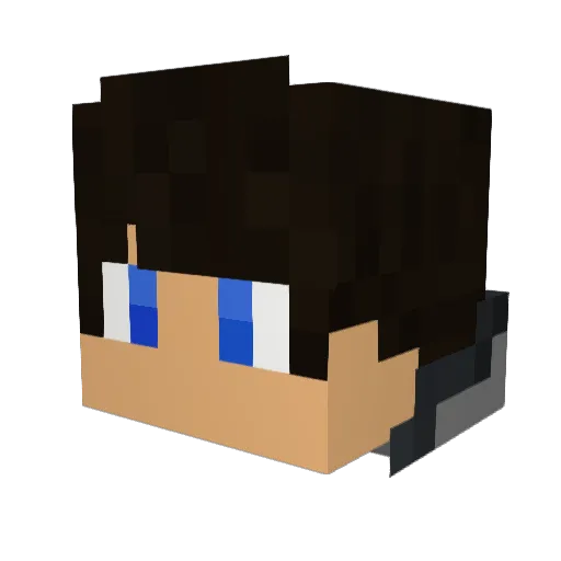 InsanityManic Minecraft avatar head, 3D render