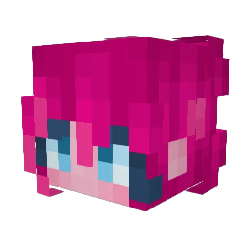 InsatiableAqua Minecraft avatar head, 3D render