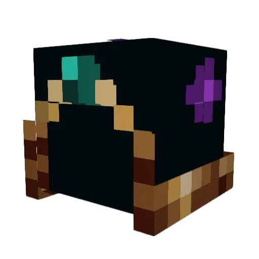 Inscribed Minecraft avatar head, 3D render