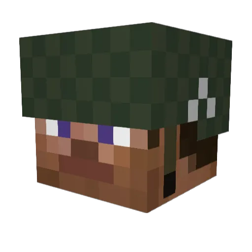 Insecte Minecraft avatar head, 3D render