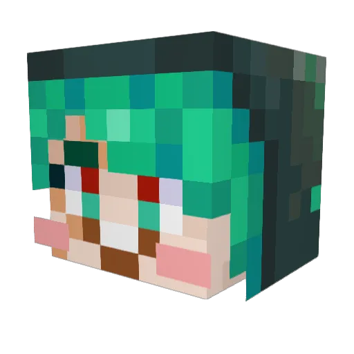 Insecty Minecraft avatar head, 3D render
