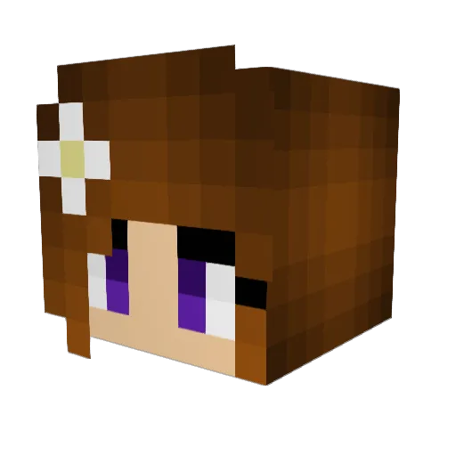 Insemza Minecraft avatar head, 3D render