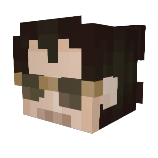 InsertGenesis Minecraft avatar head, 3D render