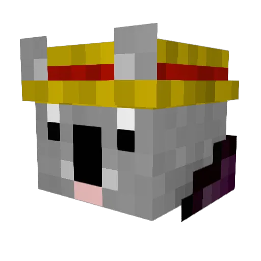 InsertKoalaEmoji Minecraft avatar head, 3D render
