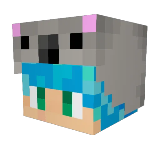 InsertSmilee Minecraft avatar head, 3D render