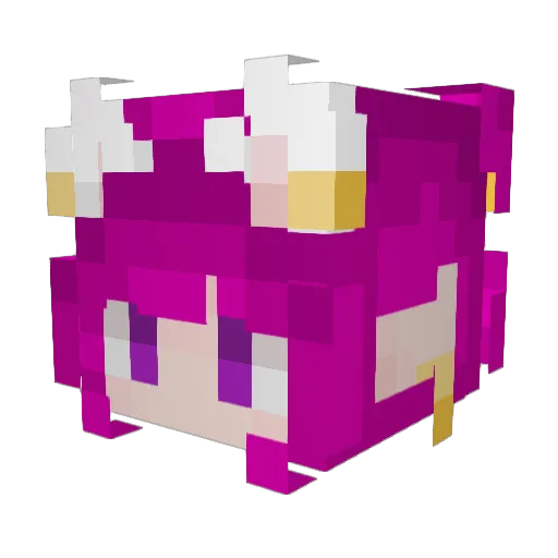 Insert_e Minecraft avatar head, 3D render