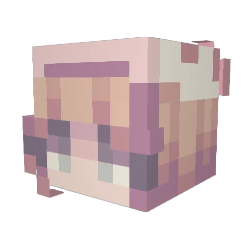 InserteTexto Minecraft avatar head, 3D render