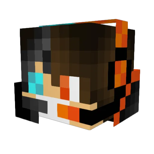 Insertension Minecraft avatar head, 3D render