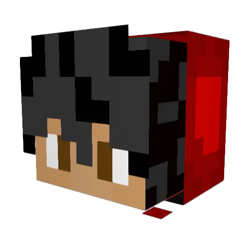 Inshalal Minecraft avatar head, 3D render