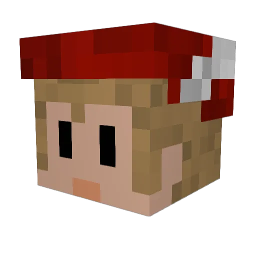 Insharian Minecraft avatar head, 3D render