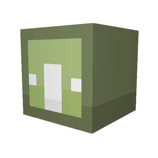InsidePlastic Minecraft avatar head, 3D render