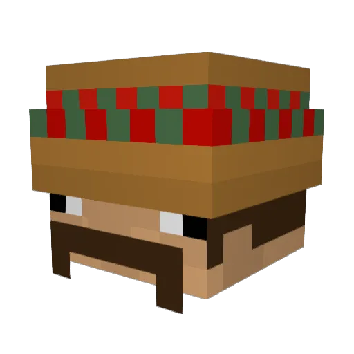 InsideShoes Minecraft avatar head, 3D render