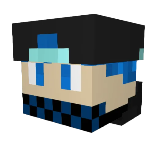 InsidiousParadox Minecraft avatar head, 3D render