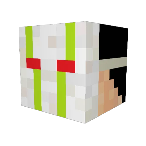 Insidur Minecraft avatar head, 3D render