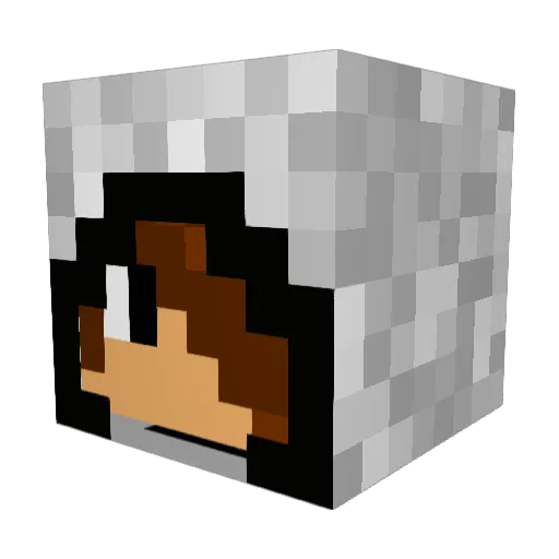 InsinuEl Minecraft avatar head, 3D render