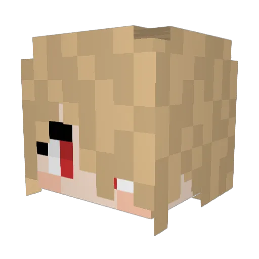 Insistic Minecraft avatar head, 3D render