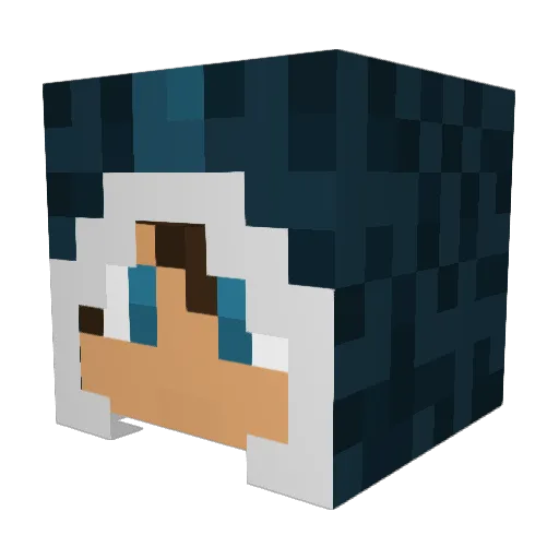 Insitee Minecraft avatar head, 3D render