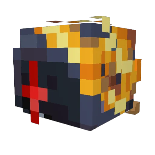 InspectorTiddles Minecraft avatar head, 3D render