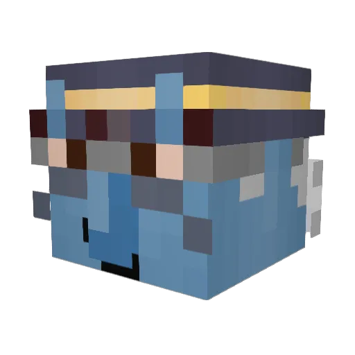 Inspector_Agent Minecraft avatar head, 3D render